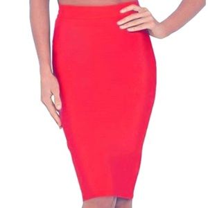 High Waist Elastic Fishtail Bandage Knee Length